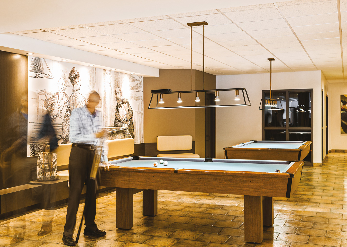 Résidence Le Notre Dame - Repentigny - Salle de billards - Le Groupe Maurice - Résidences pour aînés
