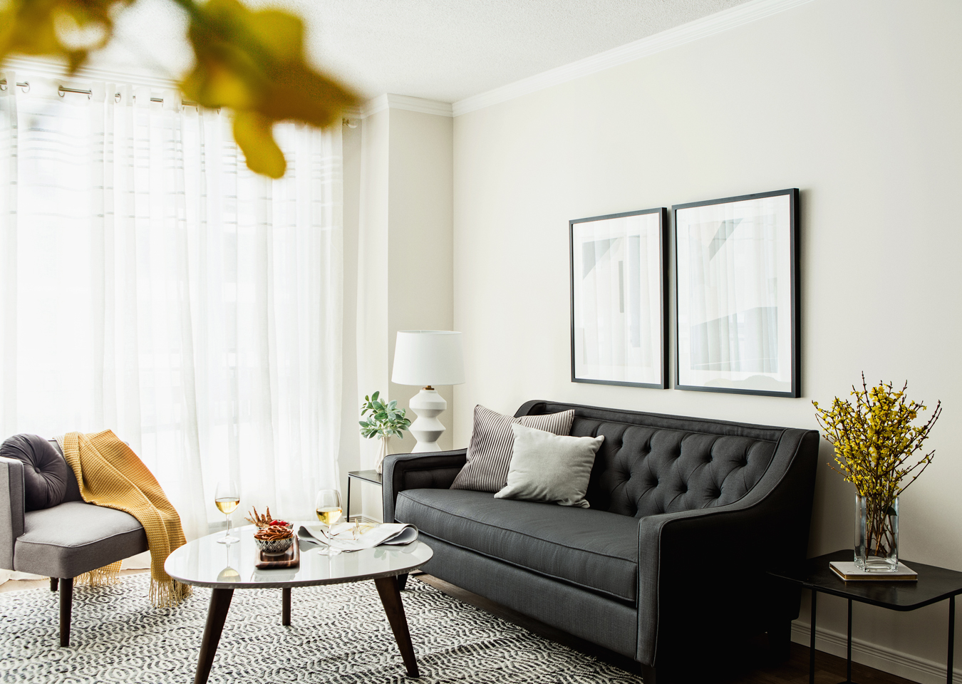 Résidence Le Notre Dame - Repentigny - Salon de l'appartement - Le Groupe Maurice - Résidences pour aînés